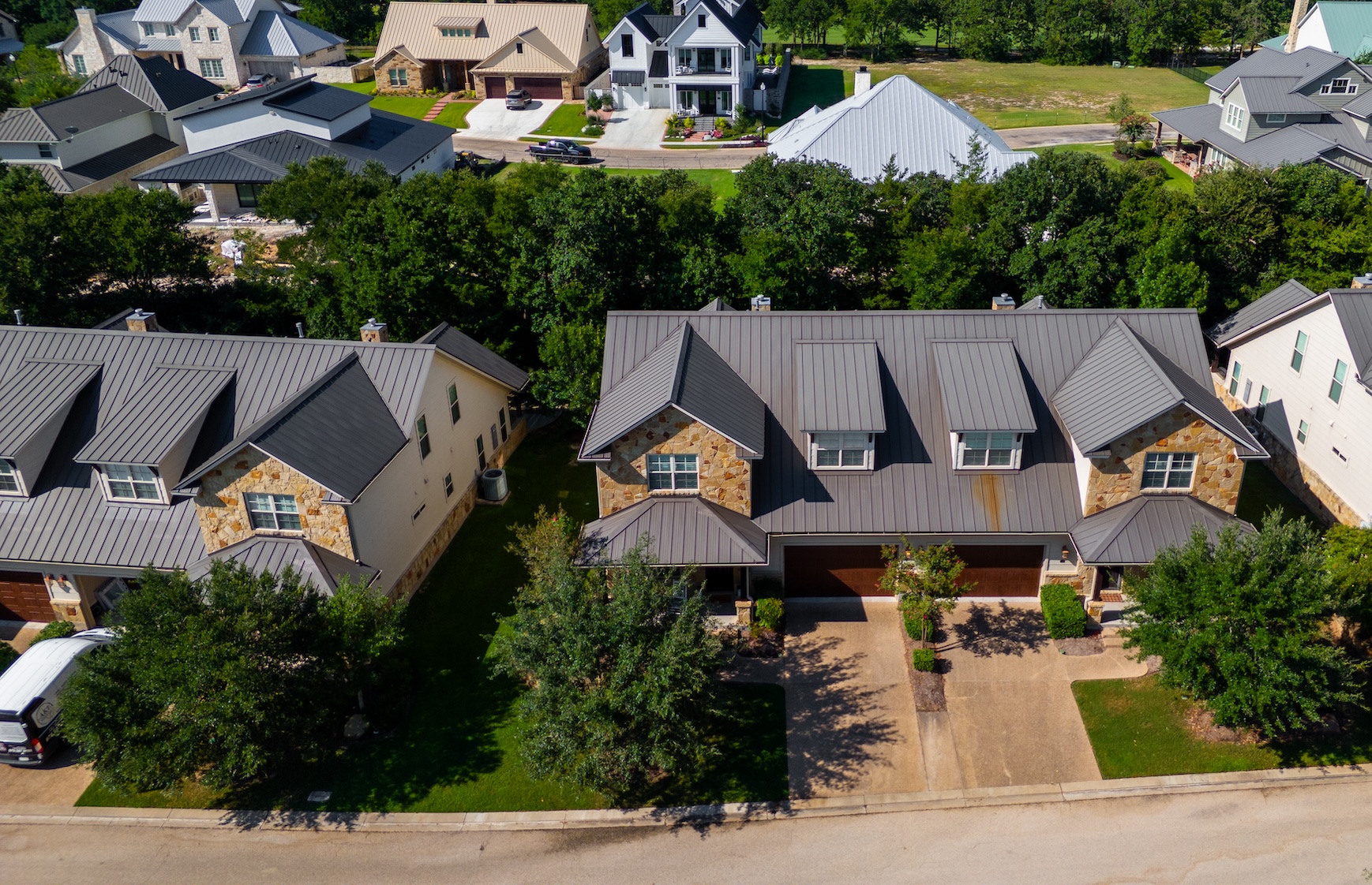 Aerial drone view of Cottage 3A at Traditions Golf Club Community