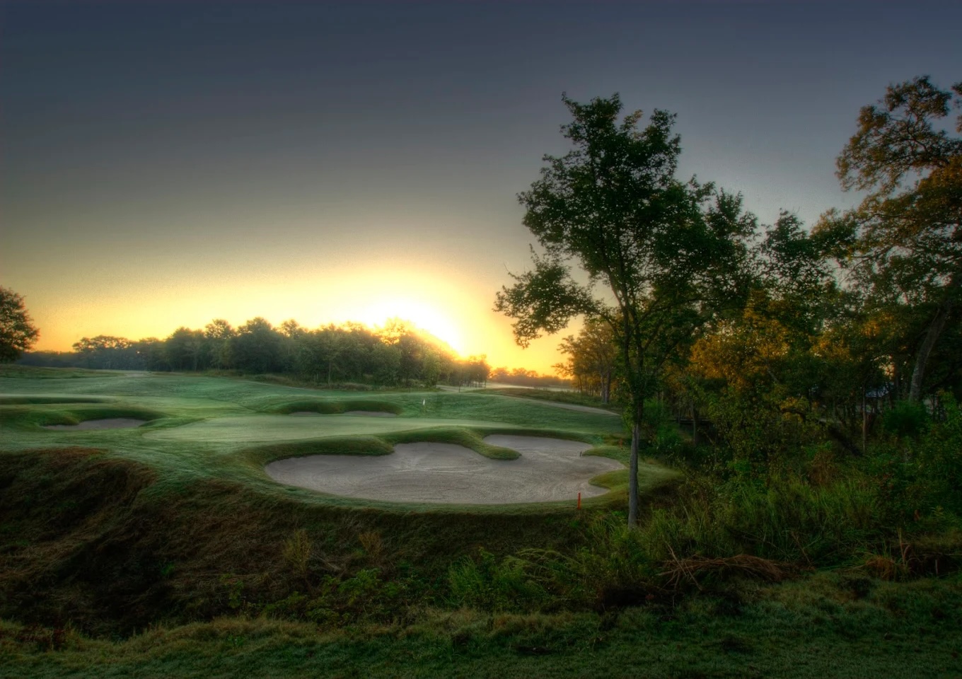 Golf course at dusk in the Traditions community